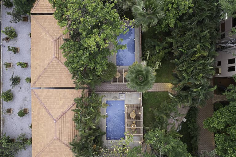 Wide shot of the Suite Room with Private Pool at Gold Coins Club & Resort