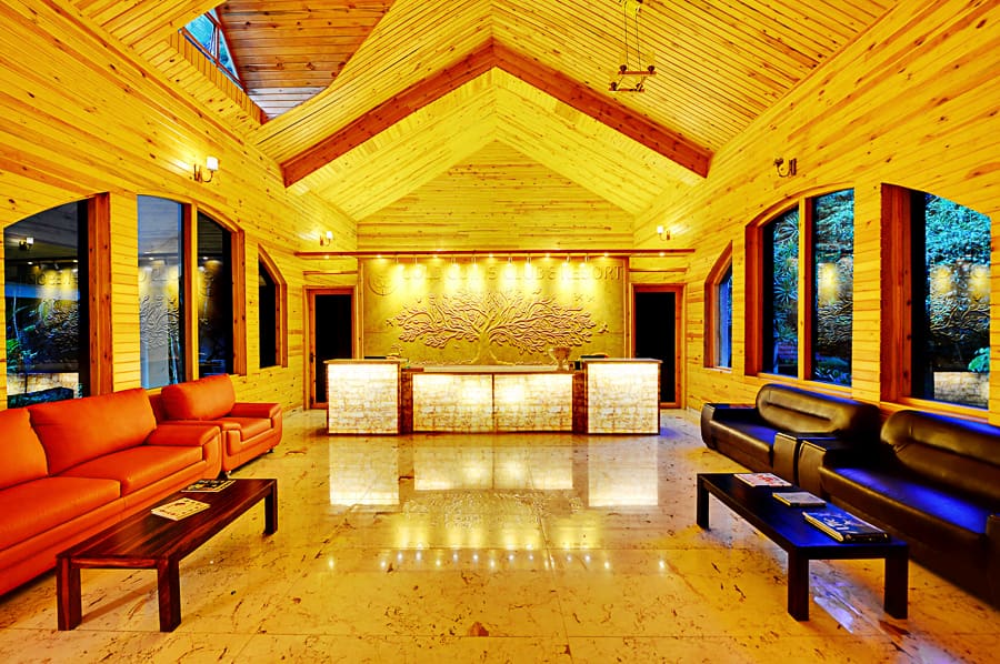 The reception desk at Gold Coins Club & Resort